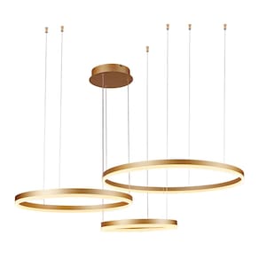 Lustre Pendente Sindora QD05348 Dourado Led Bivolt