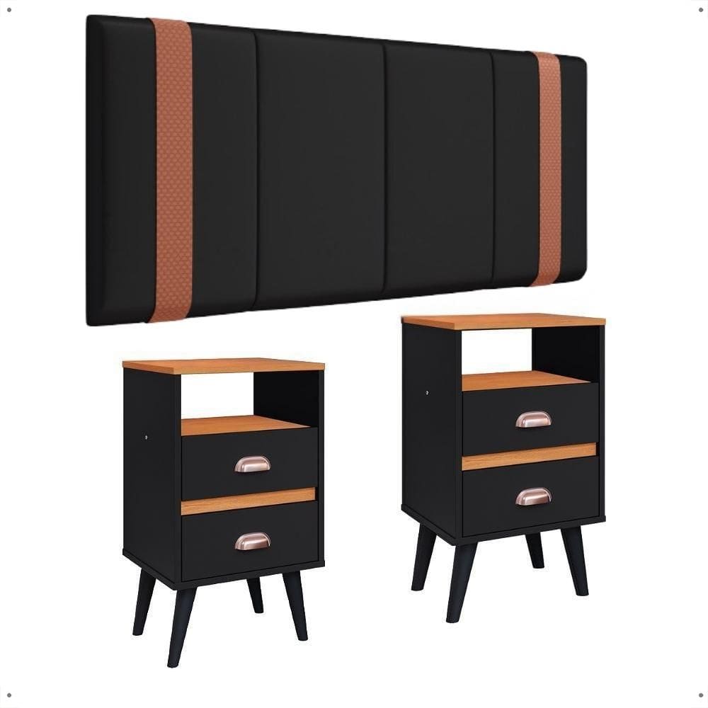 Jogo 2 Mesinhas Pequenas Pés Palito Retrô Cabeceira Suspensa Cama Box Casal Decoração Quarto Elegante - Lojas RPM