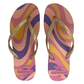 Chinelo Bronze Estampado 36/37 Tropical Brasil
