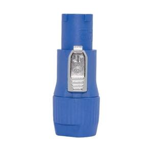 Conector Custom Sound Powercon Profissional Linha In C/ Reforco Interno Azul Cs104
