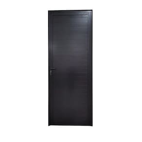 Porta Lambril 2,10x90 lado DIREITO L-25 no alumínio preto
