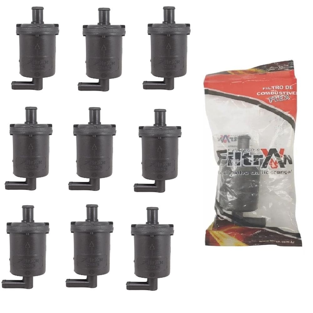 Kit Com 10 Filtro De Combustivel Fan 150 Mix 2009 A 2010 Fan 150 2009 A 2010 Titan 150 2009 A 2010