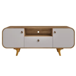 Rack Tv 55 Pol Noronha 2Porta 1G Cinamomo Off White Bechara