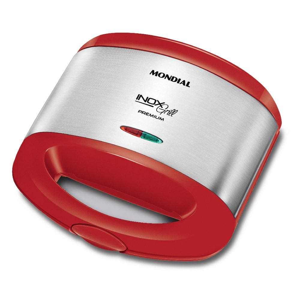 Sanduicheira Grill Mondial Red Premium S-19 Vermelha e Prata 127V