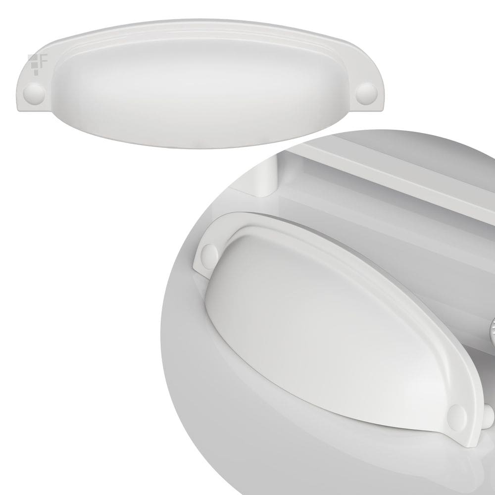 Puxador Concha Vivaro 115 - Branco - 96MM