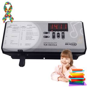 Sirene Musical Tok Escola Ideal Para Crianças Tdah E Down - Cinza