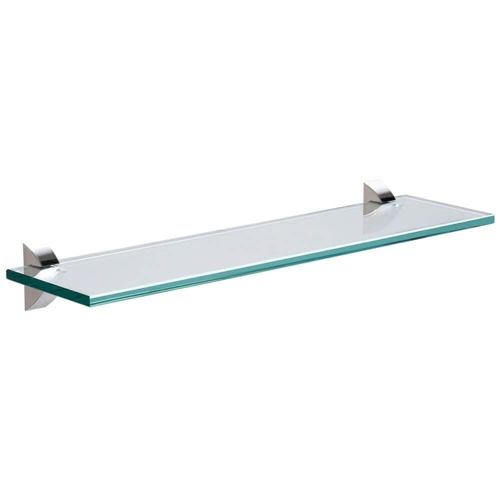 Prateleira de Vidro Tramontina Glass Reta com Suporte Injetado 600x100x8mm 91220610