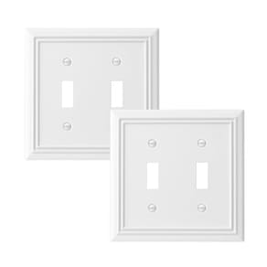 Tampa de interruptor de luz DEWENWILS Metal Toggle White, pacote com 2