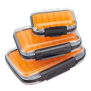 Caixas de pesca com mosca Gonex impermeáveis leves, laranja