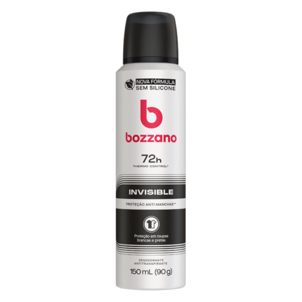 Desodorante Bozzano Aerosol 150ml Invisible Proteção Anti Manchas - 7891350032970 COTY
