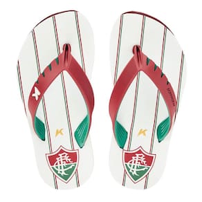 Chinelo Infantil Kenner Fluminense Red Kids - Branco e Vermelho