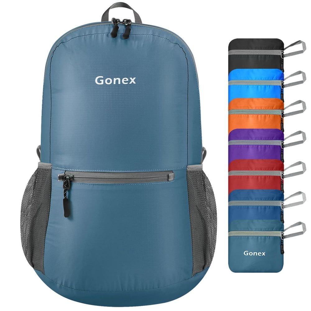 Mochila Gonex Ultra Leve Embalável 20L (Cinza Azul)