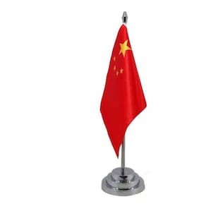 Bandeira De Mesa China Com Mastro 29 Cm Altura (20x14cm)