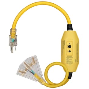 Cabo de extensão DEWENWILS 1m automático GFCI 12/3 Gauge Outdoor