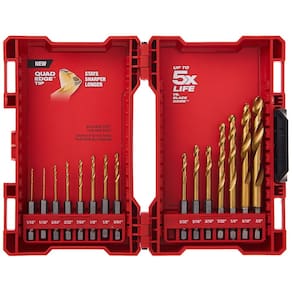 Conjunto de brocas Milwaukee 48-89-4630 Kit TiN Shockwave 15 unidades