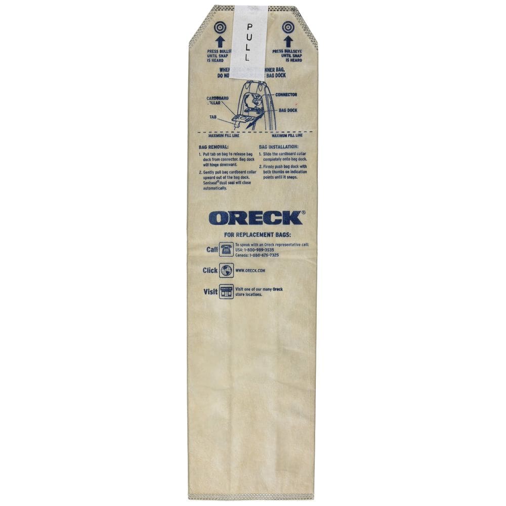 Sacos de aspirador de pó Oreck Magnesium Upright HEPA, pacote com 6