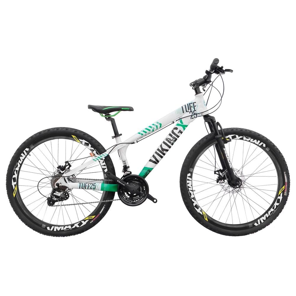Bicicleta Aro 26 Alumínio Viking Tuff X 25 Freeride F. Disco 21V Grupo Shimano Tourney Suspensão Dianteira