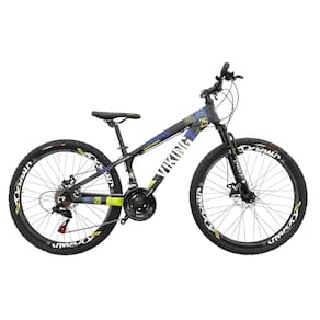 Bicicleta Aro 26 Alumínio Viking Tuff X 25 Freeride F. Disco 21V Grupo Shimano Tourney Suspensão Dianteira