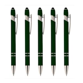 Kit 5 Canetas Metálicas Touch Esferográfica 2 Em 1- Elegânte