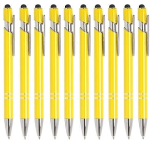 Kit Com 75 Canetas Touch Esferográfica Escrita Azul - Luxo