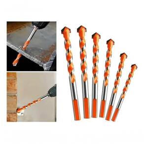 Kit 6 Broca De Torção Triangular Multifuncional 4/5/6/8/10/12mm