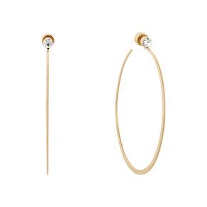 Brincos de argola Michael Kors Whisper em aço inoxidável para mulheres