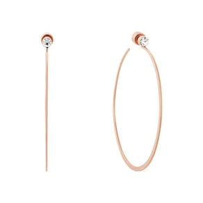 Brincos de argola Michael Kors Whisper Rose Gold para mulheres