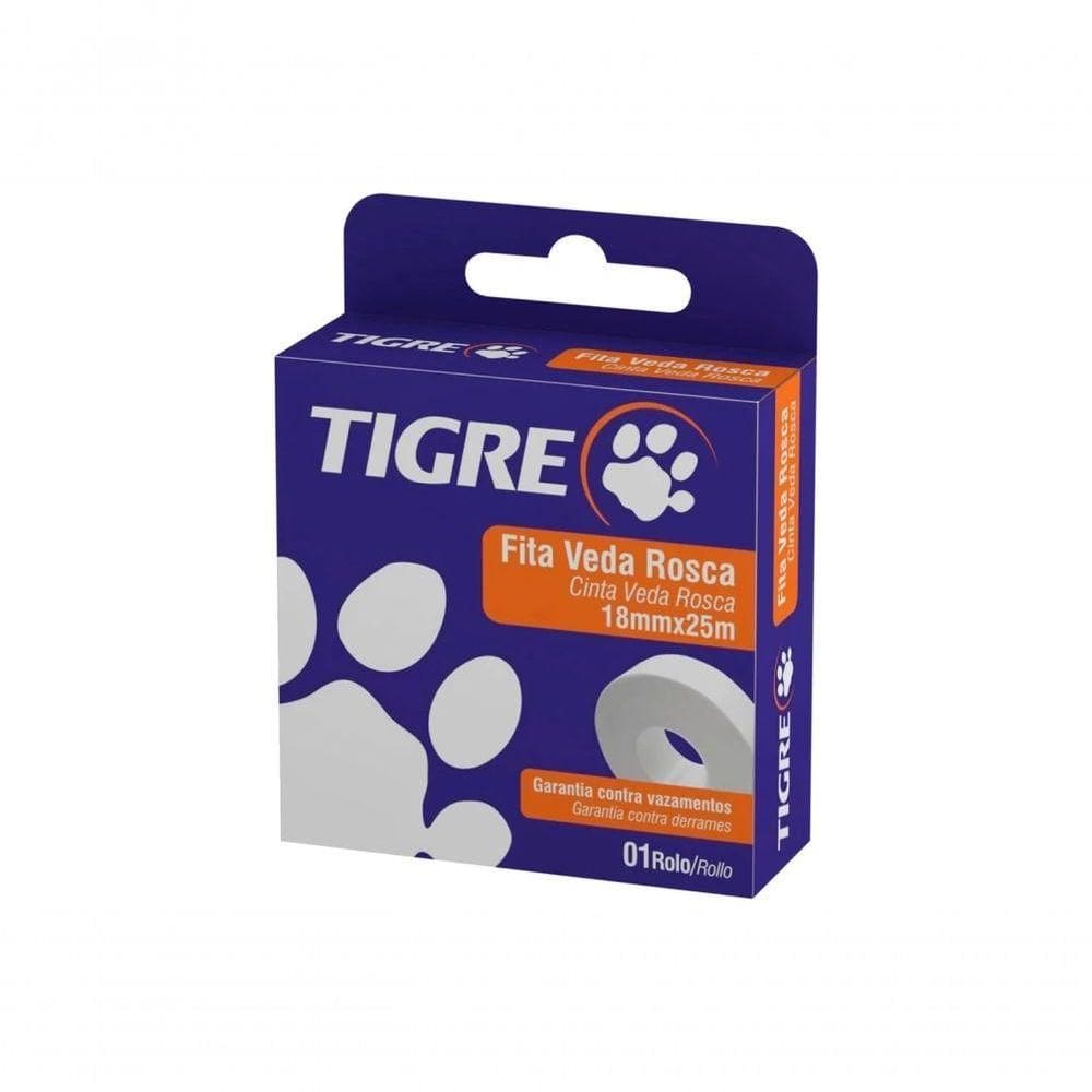 Fita Veda Rosca 18mm Com 25 Metros Branca