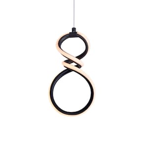 Lustre Pendente Sindora DCD03255 Preto Led Bivolt