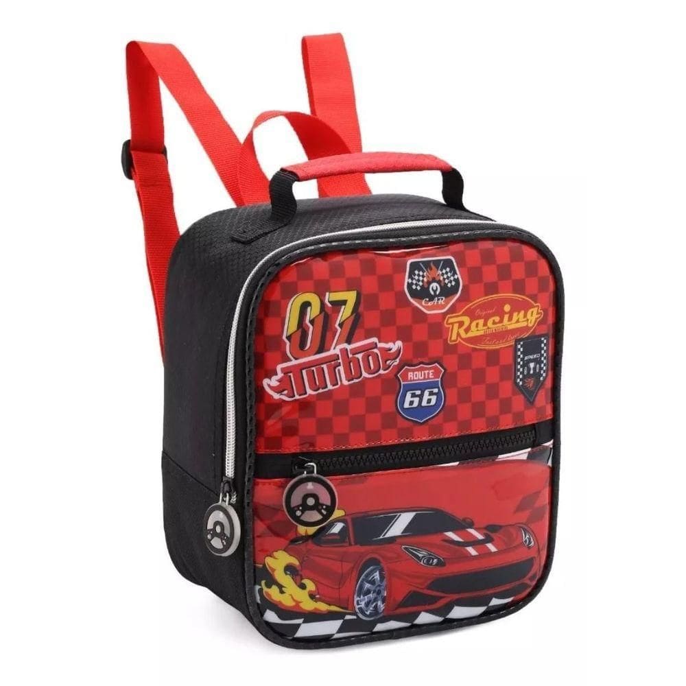 Lancheira Térmica Carros Turbo 07 Escolar Racing Infantil Denlex