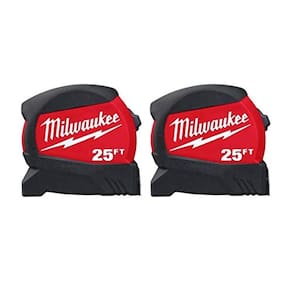 Fita métrica Milwaukee Compact Wide Blade 7,6 m (pacote com 2)