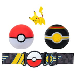 Conjunto de cintos Pokémon Clip `N` GO com boneco de batalha Pikachu