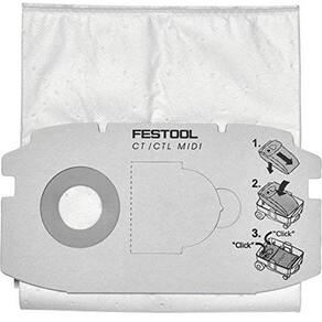 Bolsa de filtro Festool 498411 Self Clean para extrator CT MIDI