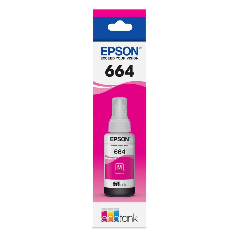 Garrafa de tinta Epson 664 EcoTank Magenta de capacidade ultra-alta