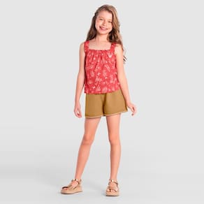 Conjunto infantil menina jardim de borboletas Brandili