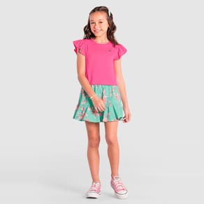 Conjunto infantil menina tropical Brandili
