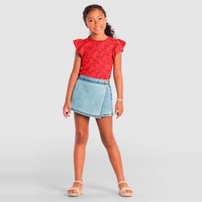 Blusa infantil menina de borboleta Brandili