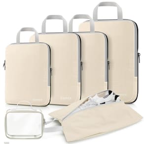 Cubos de embalagem de compressão Gonex expansíveis com bolsa de sapatos