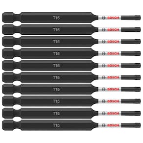 Brocas elétricas para aparafusar BOSCH ITT1535B Torx #15, pacote com 10