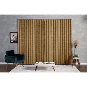Cortina Jacquard 4,00x2,30 Para Trilho Suíço cinza