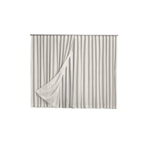 Cortina Microfibra Com Linho 3,00x2,30 Para Trilho Suíço