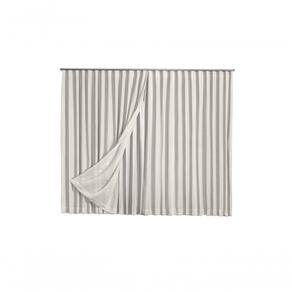 Cortina Microfibra Com Linho 2,80x2,50 Para Trilho Duplo