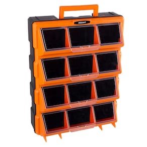 Gavetas de armazenamento de plástico Craft Cabinet, organizador de 12 compartimentos, Stalwart