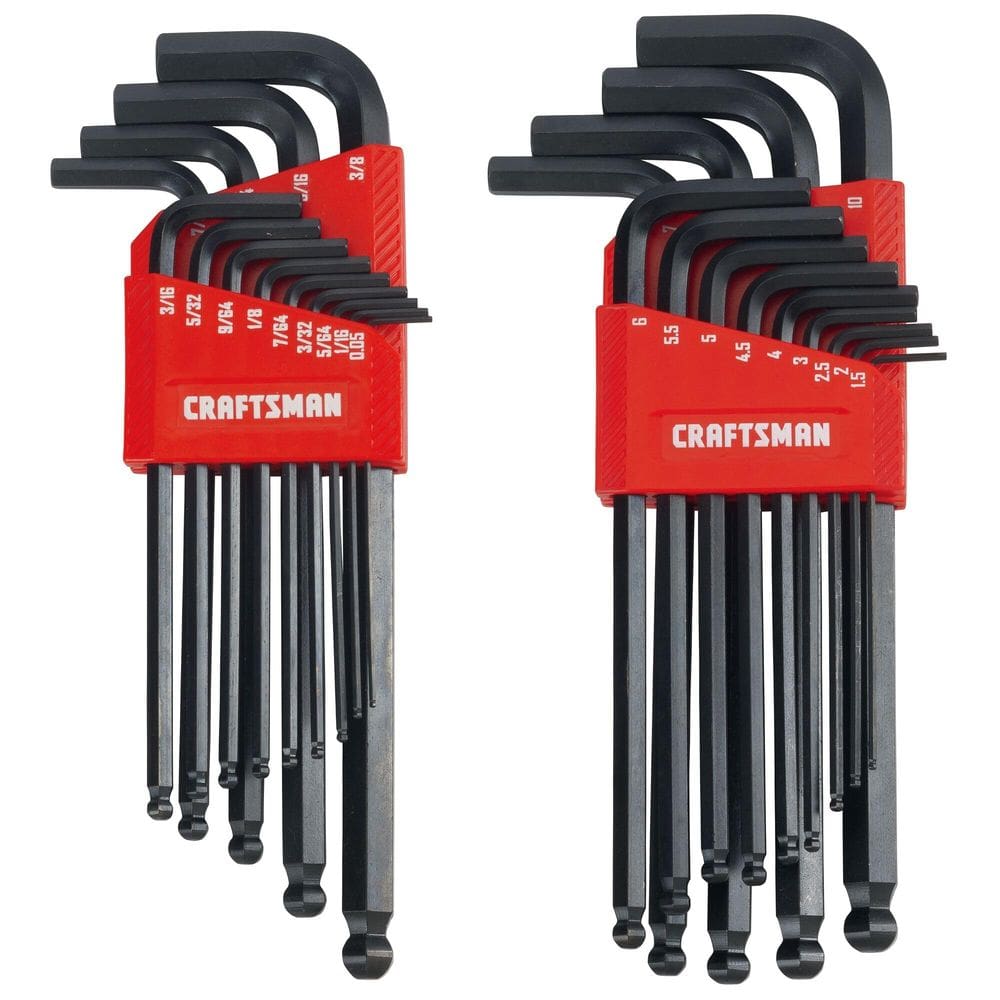 Conjunto de chaves hexagonais CRAFTSMAN Ball End SAE/MM 26 peças (CMHT26009)
