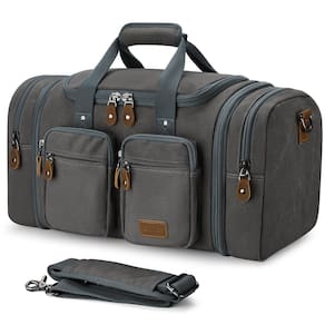 Mochila Gonex Canvas 50L resistente à água para viagens, cinza