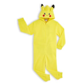 Macacão Pokémon Pikachu para meninos e meninas de 13 a 14 anos amarelo