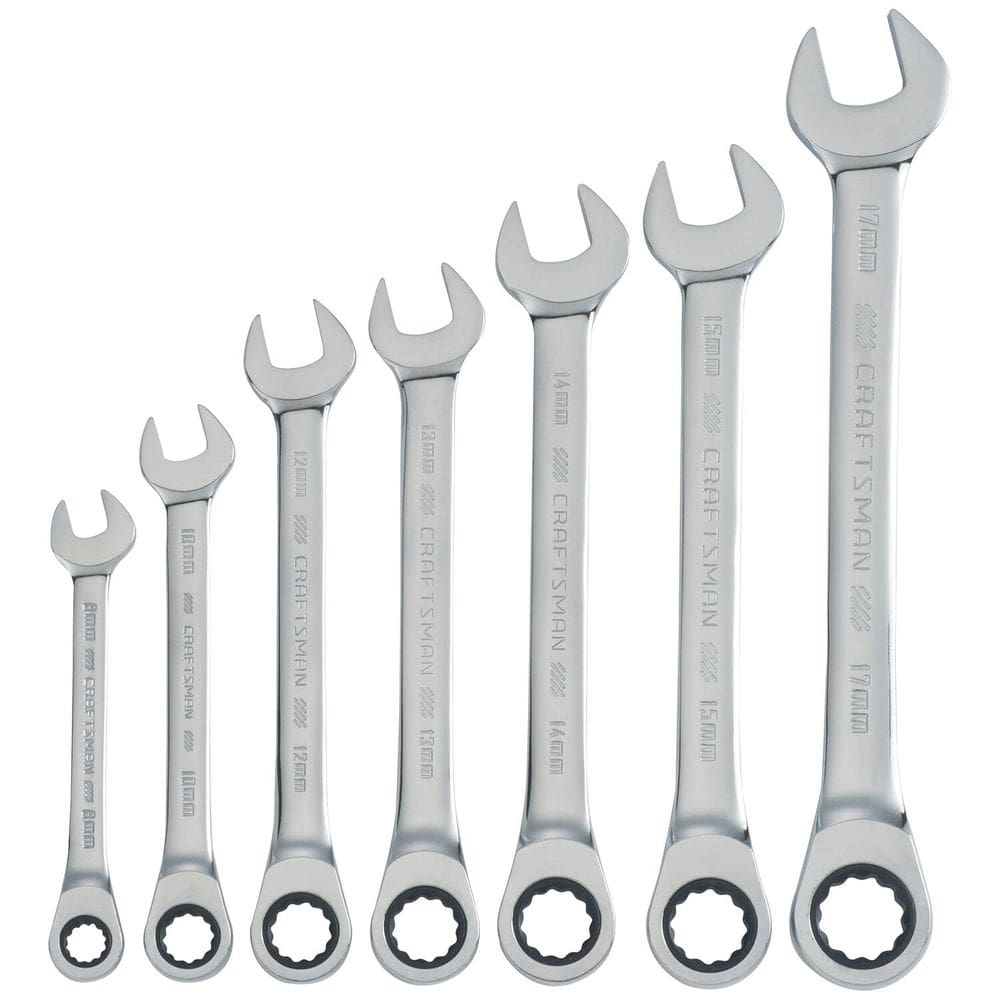 Conjunto de chaves de catraca CRAFTSMAN de 12 pontos e 7 peças (CMMT87019)