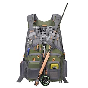 Colete de pesca Gonex Fly para homens e mulheres com vários bolsos