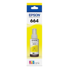 Garrafa de tinta Epson 664 EcoTank de capacidade ultra-alta amarela