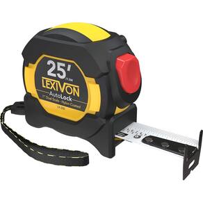 Fita métrica LEXIVON LX-205 Revestimento de nylon AutoLock de 7,5 m/25 pés